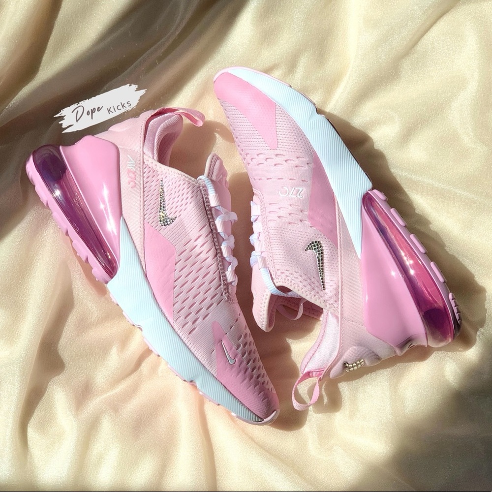 Custom Bling Pink Nike Air Max 270 Shoes